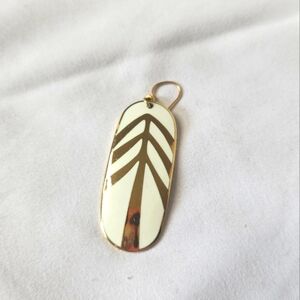 Laurel Birch Women's Gold Enamel Earring